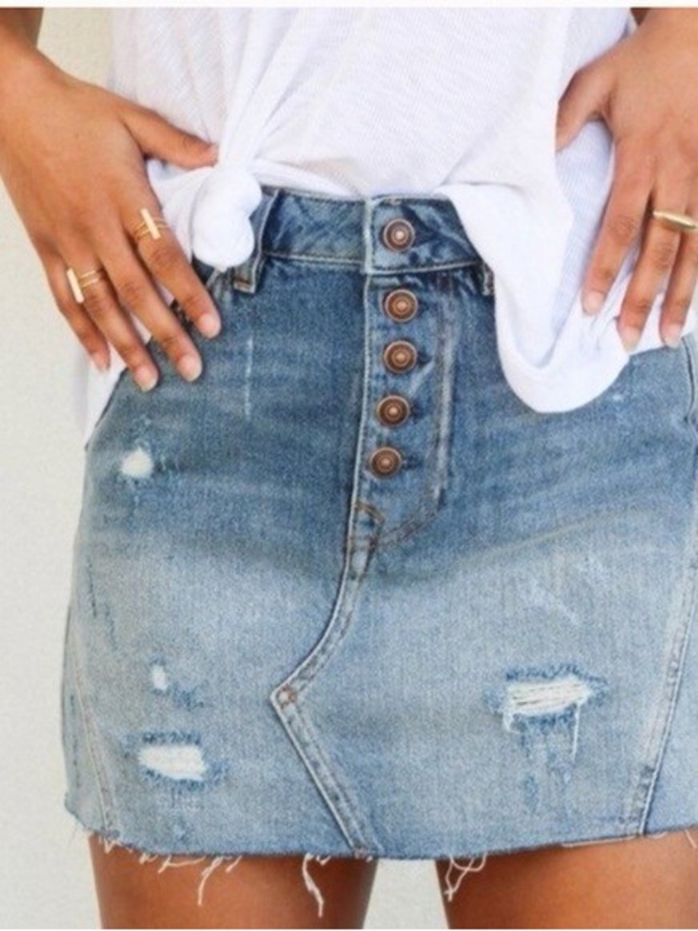 We The Free Denim Skirt